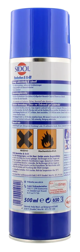Henkel Sidol Bref Power Backofen & Grill Reiniger 500ml-10 Min. Kraft-Formel – Bild 10