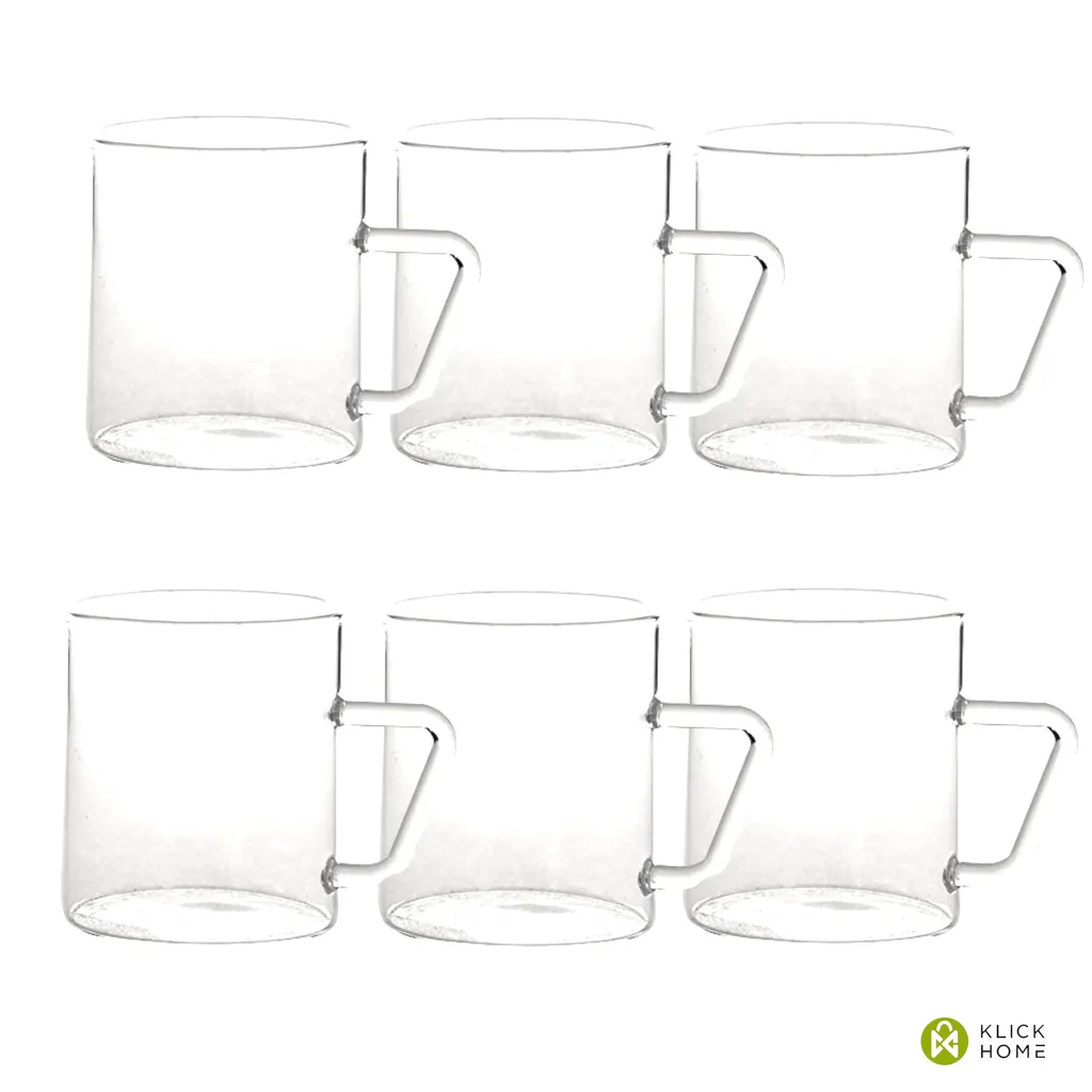 Kayacam Harmony Teegläser Teeglas Kaffeegläser Kaffeeglas Mit Henkel 6 Gläser 250ml K141 – Bild 2