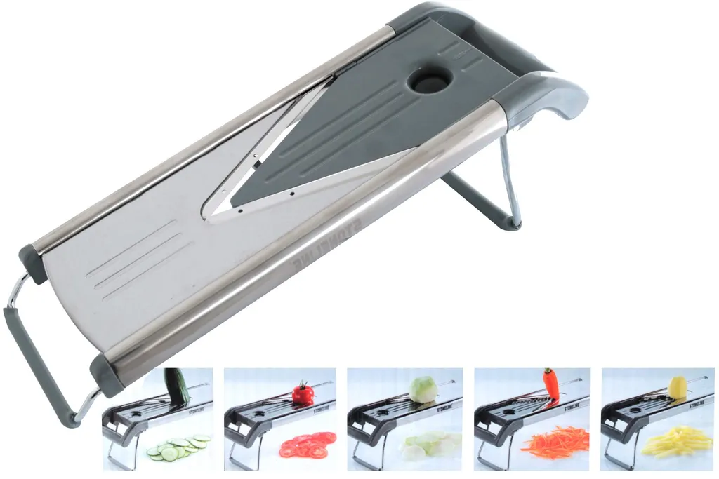 Stoneline Edelstahl Gemüsehobel Mit 5 Schneideinsätzen – Bild 6