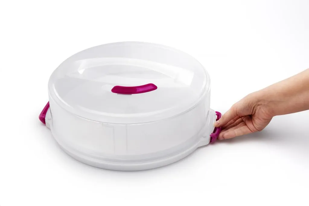 Metaltex Tortenbehälter ø36cm Höhenvers, Transparent/rot/weiß – Bild 13