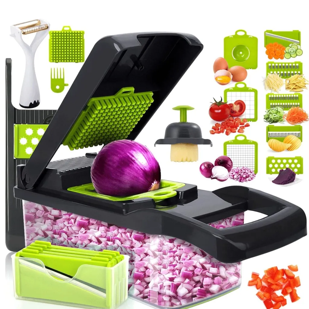 TELANKS 15 In 1 Gemüseschneider, Gemüsehobel Edelstahl Küchegeräte
