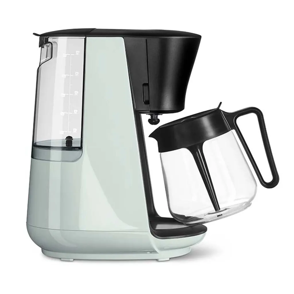 Tchibo Filterkaffeemaschine „Let’s Brew“, Für Bis Zu 10 Tassen Filterkaffee, 1,2L Aroma-Glaskaraffe, Edelstahl-Warmhalteplatte, Tropf-Stopp, Abschaltautomatik, Hellgrün