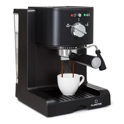 Klarstein Passionata 20 - Espressomaschine, Espresso-Automat, Kaffee-Maschine, 1350 Watt, 1,25 Liter, Automatischer Druckablass, Inkl. Milchschaum Düse Für Zubereitung Von Cappuccino, Schwarz