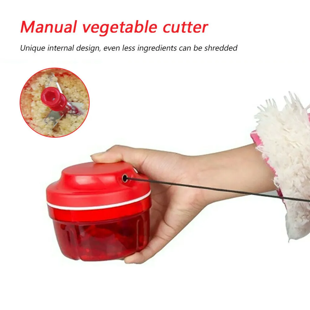 Jesunfuzhu 2x Zerkleinerer Gemüseschneider Universal Obst Fleisch Zwiebelschneider Zwiebe Chef Speedy – Bild 5