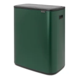 MÜLLTRENNER 2 X 30 L Müllsortierer Abfalleimer Müllsammler Dunkelgrün BRABANTIA