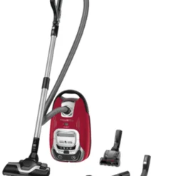 Rowenta RO7473 Silence Force Allergy+ Bodenstaubsauger Mit Beutel (große Staubbeutelkapazität: 4,5 Liter, Extrem Leise, Hocheffiziente Bodendüse, Langlebiger EffiTech-Motor) Schwarz/rot