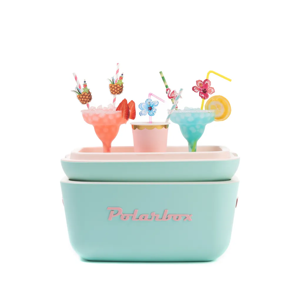 Kreher Technik Kühlbox | Passive Kühlbox | Kühltaschen Polar In Retro Vintage Design Aus Kunststoff Mit Polystyrol (Airpop) Thermische Isolierung, 12L In Türkis – Bild 3