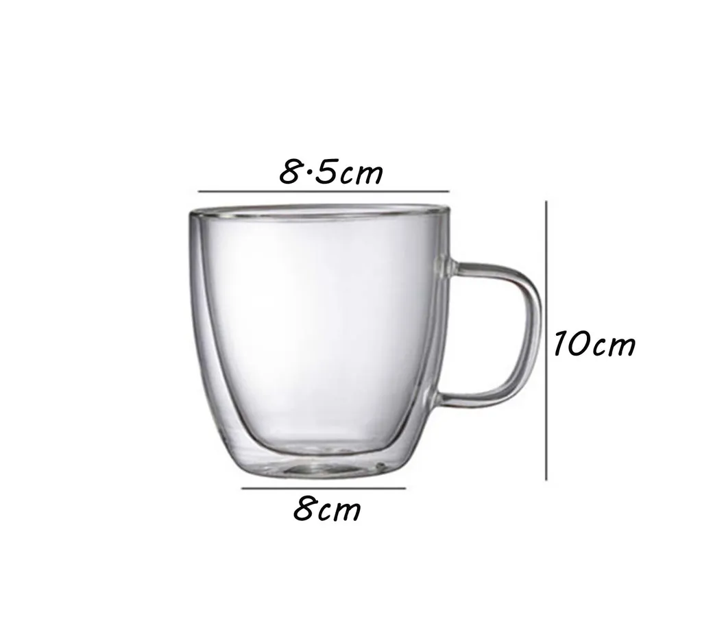 Giantbag Berlin Doppelwandiges 2 X 250 Ml 2 Stück Set Cappuccino Gläser - Spülmaschinen- Und Mikrowellensicher - Doppelwandige Gläser, Schwebeeffekt, Thermogläser, Hitzebeständiges Teeglas, Kaffeeglas Tasse (8.5 Oz) – Bild 2