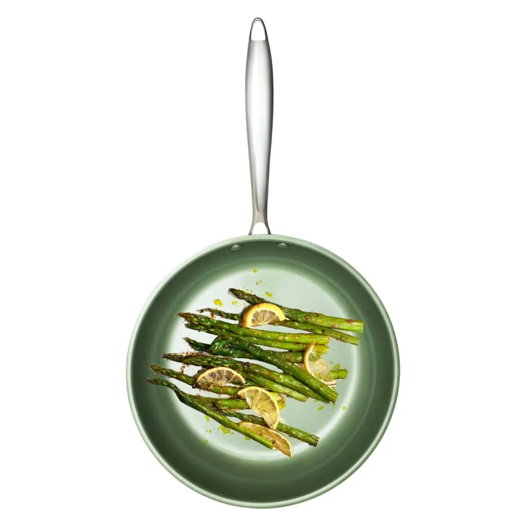 LA RIVE Just Vegan ECO Pfanne CeraVegan 28 Cm Edelstahl Grün – Bild 5