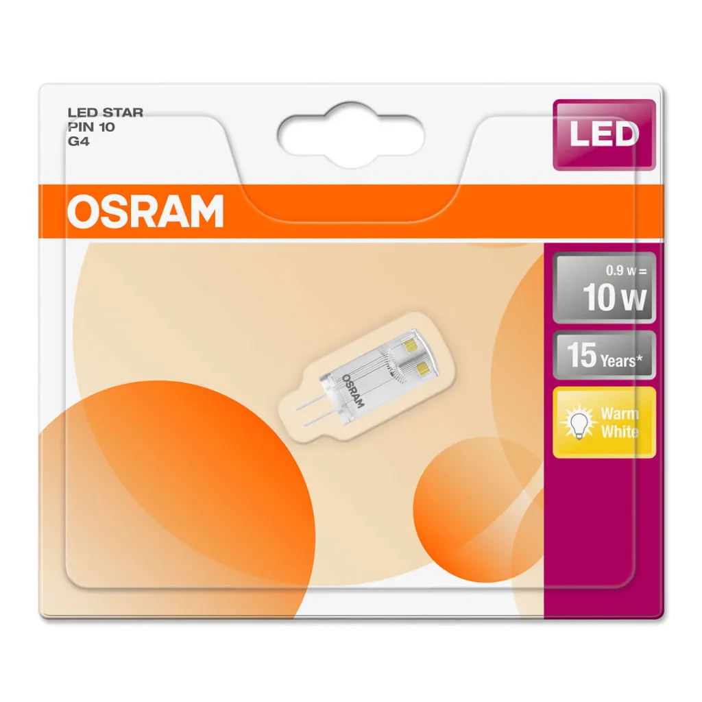 Osram LED Leuchtmittel Star PIN 10 G4 0,9W Warmweiß, Klar – Bild 8