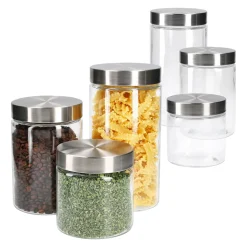 MamboCat 6tlg. Set Vorratsdosen Bera - 2x 800ml + 2x 1,2L + 2x 1,7L