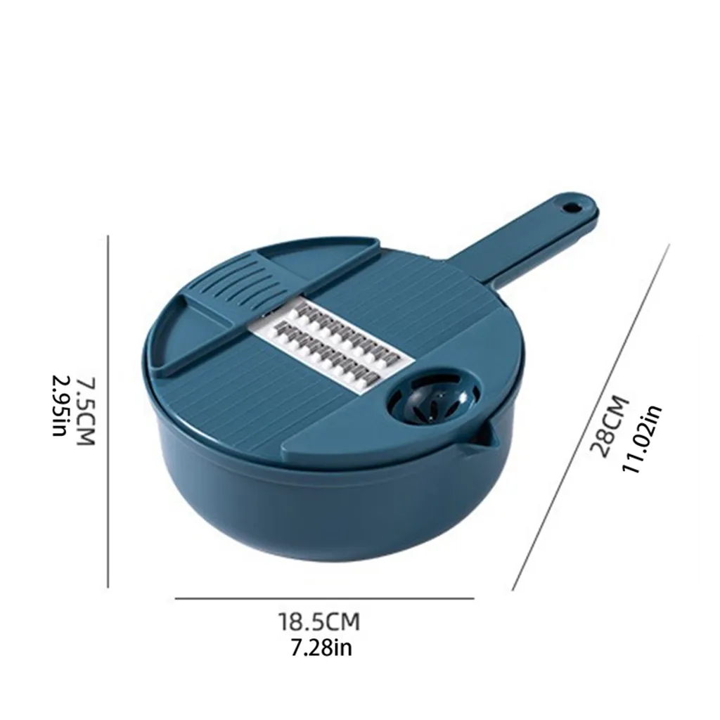 Stretoey 12 In 1 Gemüseschneider, Multifunktional Reibe, Allesschneider Zerkleinerer, Manuell Geschnitten, Rosa – Bild 11