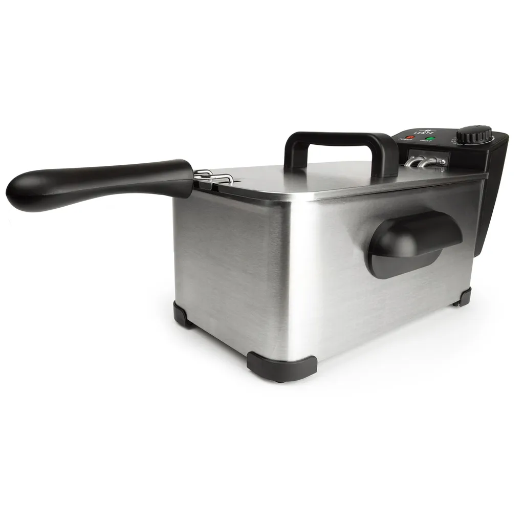 Lentz 3 Liter Edelstahl Kaltzonen-Fritteuse Mit Deckel Inkl. Fritierkorb 2000 Watt Friteuse – Bild 3