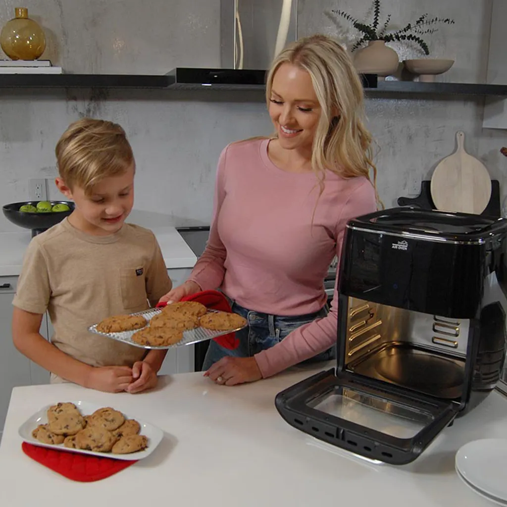 ISL GmbH Starlyf® Air Oven XXL – 12 Liter Heißluftfriteuse Mit 10 Programmen Und Rotisserie-Funktion, Drehspieß, LED Display Mit Touch Screen, 1700 Watt , Ohne ÖL - Airfryer, Heißluft, Fritteuse, Heißluftofen, Backofen, Dehydrator, Grill – Bild 16