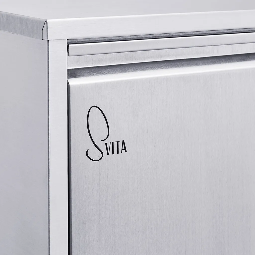 SVITA V3X15 Mülleimer 45 Liter 3x15L Standeimer Edelstahl Mülltrennung Silber Papierkorb Wand-Halterung Aufbewahrung – Bild 4