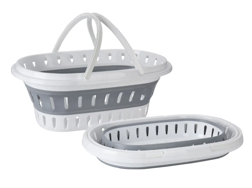 Spetebo Wäschekorb 58x38x23 Cm - Praktisch Zusammenklappbar - 25 Liter