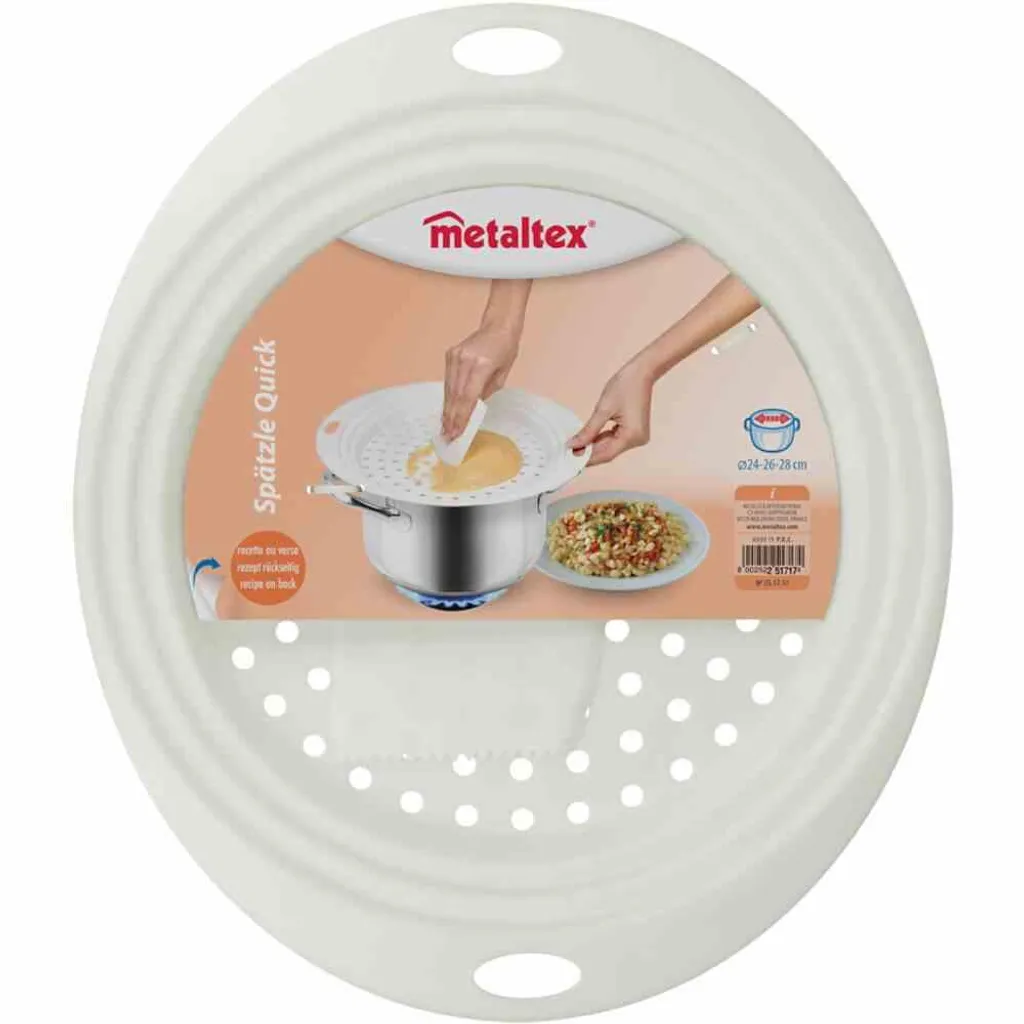 Metaltex Spätzlebrett Aus Kunststoff In Weiß, Ø 33 Cm – Bild 2