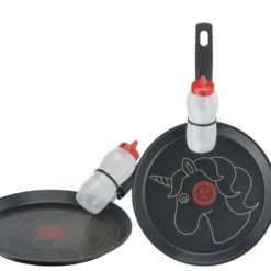 Tefal Creative Edition Panda Crepepfanne/Pfannkuchenpfanne 25 Cm, Crepes Pfanne Induktionsgeeignet, Antihaftbeschichtet, Pfannkuchen Crepes Mit Tiermuster, Inkl Dosierflasche 200ml, Schwarz