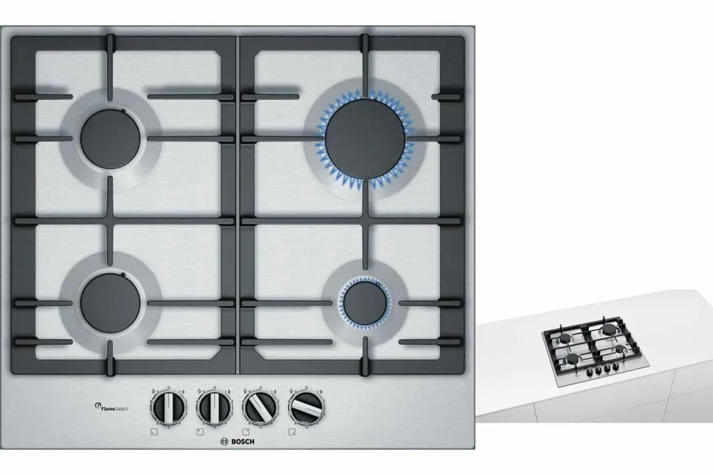 Bosch PCP6A5B90 Kochfeld Gas 60cm Einbau Gaskochfeld Autark Edelstahl – Bild 9