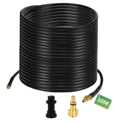 Wolketon 30m Rohrreinigungsschlauch Rohrreiniger Set Für Kärcher Kränzle K2 - K7 Hochdruckreiniger