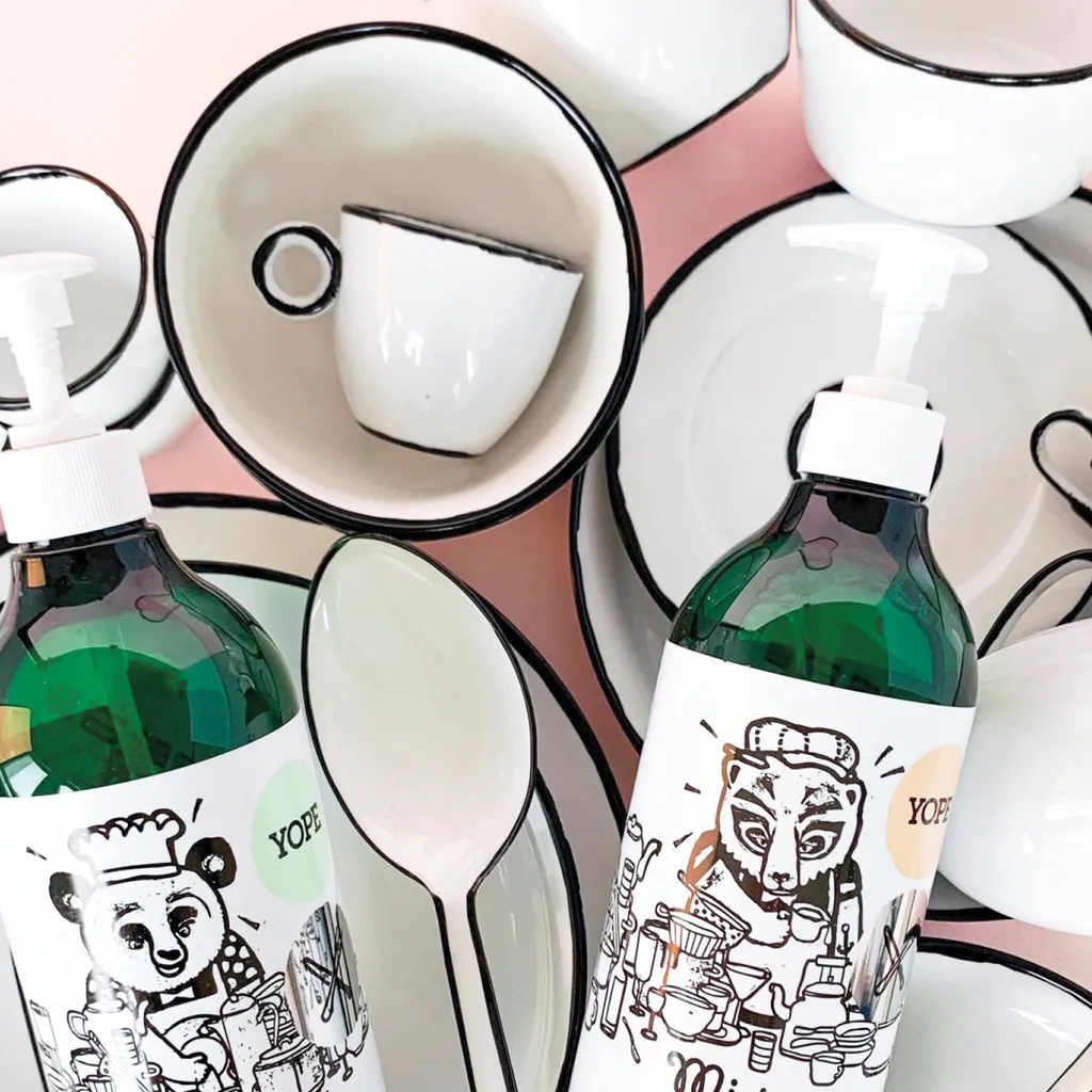 YOPE Spülmittel Küche Natürliche Geschirrspülmittel Minze Und Mandarine 97% 750ml – Bild 4