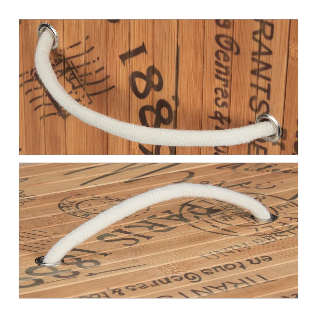 Relaxdays Wäschekorb Bambus Faltbar – Bild 8