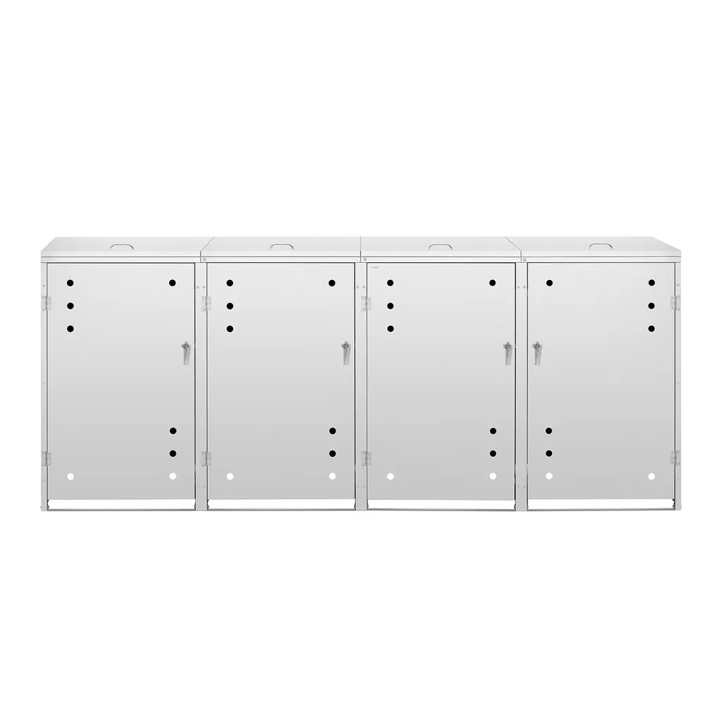 Ulsonix Mülltonnenbox Edelstahl Mülltonnenverkleidung Mülleimerbox 4 X 240 L Schloss – Bild 4