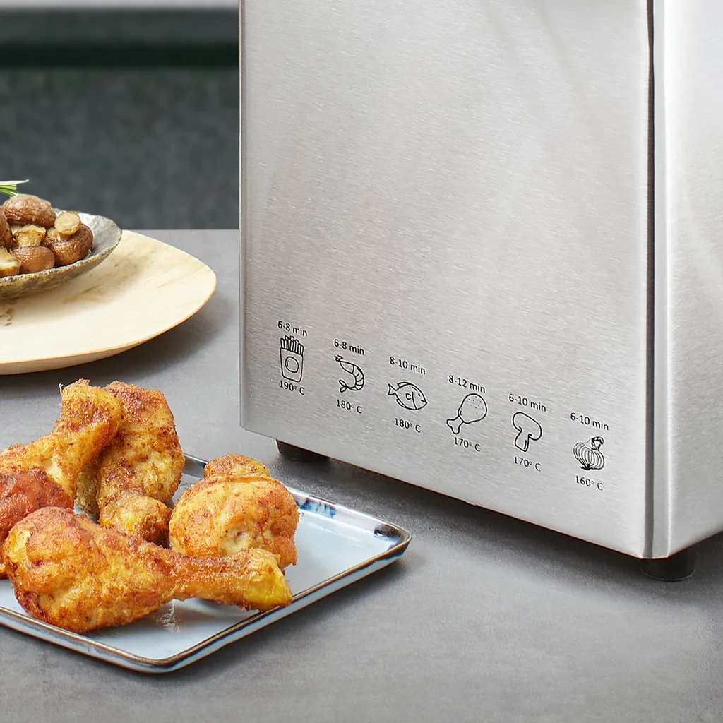 Deuba Monzana Fritteuse 4 Liter Edelstahl Mit Öl 2000 Watt Herausnehmbarer Ölbehälter Regelbare Temperatur Kaltzonentechnik – Bild 4