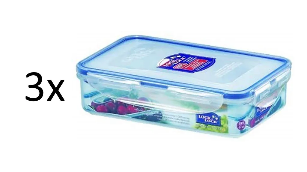 Lock & Lock 3er Set Multifunktionsbox 800ml, Frischhaltedose Mit Ablaufgitter HPL816T X 3 – Bild 3