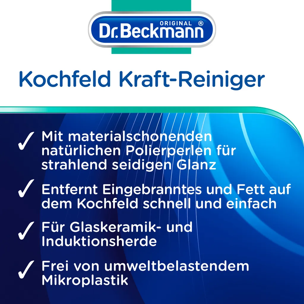 Dr.Beckmann Dr. Beckmann Kochfeld Kraft-Reiniger | Glaskeramik-Reiniger Gegen Eingebranntes Und Fett | Mit Natürlichen Polierperlen Und Aktivkohle | 6x 250 Ml – Bild 2