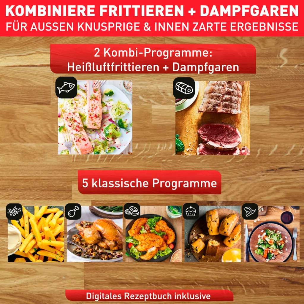 Tefal Tefa Fritteuse Easy Fry Grill & Steam Bk FW 2018 – Bild 7