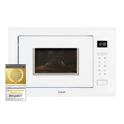 Exquisit Einbau-Mikrowelle EMW25-G-020 Weiss | 800 Watt | Timer | Grill 1200 Watt | 60 Cm Breite