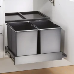 Naber Double Shorty Plus. Abfallsammler, Anthrazit. - Mülleimer