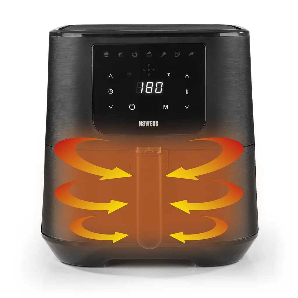 Maxxworld N8WERK Heißluft-Fritteuse In Der Midnight Edition Fritteuse Heißluft Fritteuse Airfryer Pommes 5L Ofen XL Digital Touch Display – Bild 4