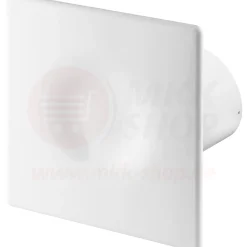 VONLIS Wohnraumlüfter Lüfter Badlüfter Deckenlüfter Ventilator Badventilator Ø 100 Mm Nachlauf / Timer Hochglanz Weiß