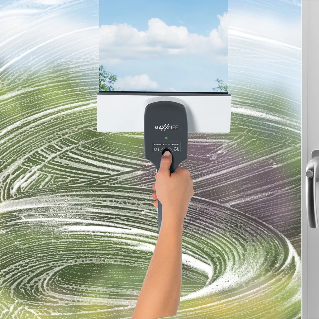 Maxxworld MAXXMEE Akku-Fenster-Waschsauger - Ca. 25 Minuten Dauerbetrieb - Weiß/grau – Bild 2
