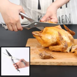 Professionelle Küchenschere Aus Edelstahl Für Huhn / Fleisch / Geflügel / Fisch / Kräuter / Pilze - Linkshänder Und Rechtshänder - Geflügelschere - Decopatent