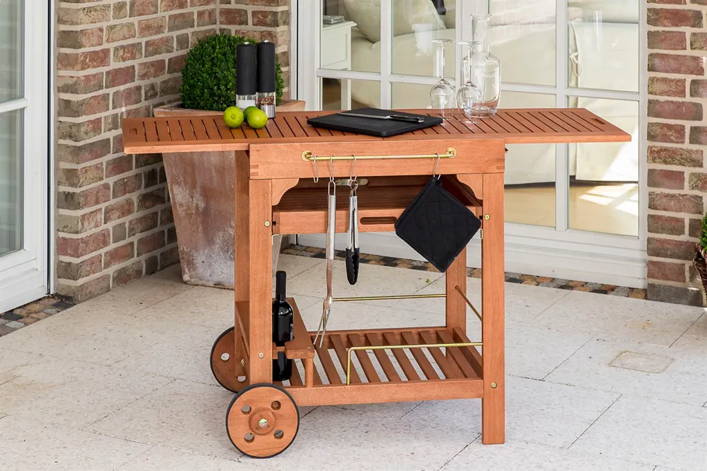 Merxx Servierwagen, Eukalyptusholz Geölt/natur - Maße: 50 X 70 X 84; 25906-011