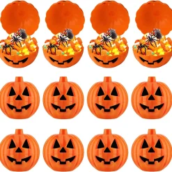 Mmgoqqt 12 Stück Mini-Kürbis-Boxen, Mini-Halloween-Kürbis-Süßigkeits-Box, Mini-Kürbis-Halloween-Süßigkeits-Box Für Süßes Oder Saures, Halloween-Dekoration Für Kinder Und Party