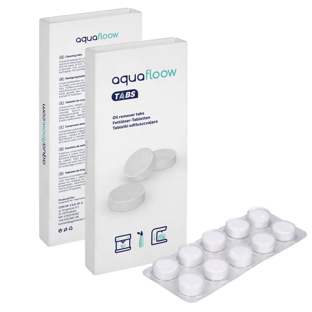 Aquafloow Rundum-Pflegeset Für Kaffeevollautomaten Philips, Saeco (4x Filter, Komp. Mit CA6903, Entkalker 1000ml, 20 X 2g Reinigungstabletten, Reinigungsbürste, Silikonfett) – Bild 3