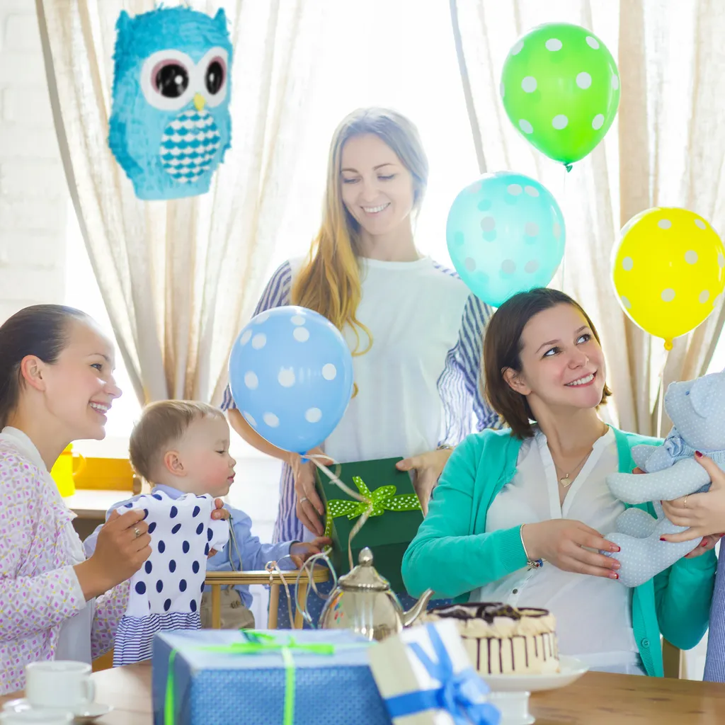 Relaxdays Pinata Eule Blau – Bild 3