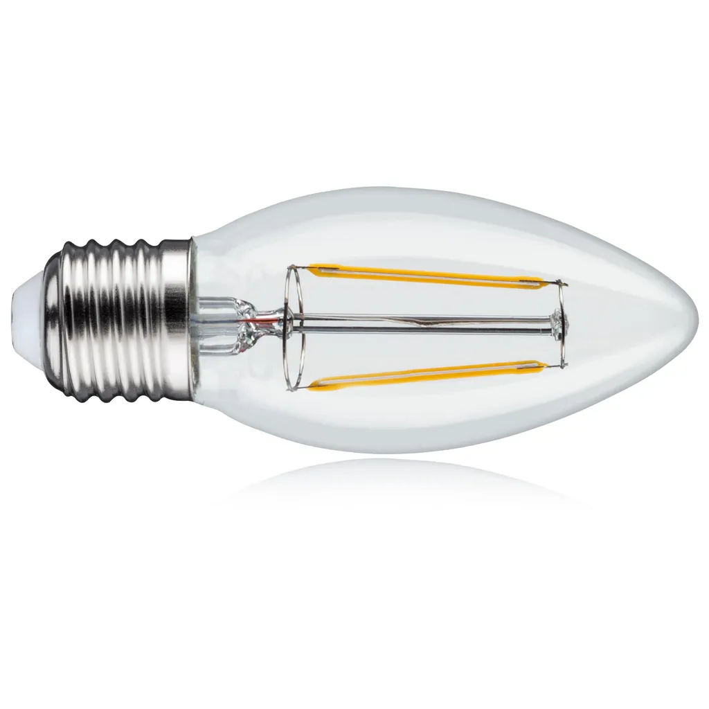 Maclean Energy Retro Edison Filament Glühbirne LED E27 Vintage Dekorative Glühlampe Beleuchtung Birne Warmweiß 3000K 230V (4W 470lm Kerze) – Bild 3