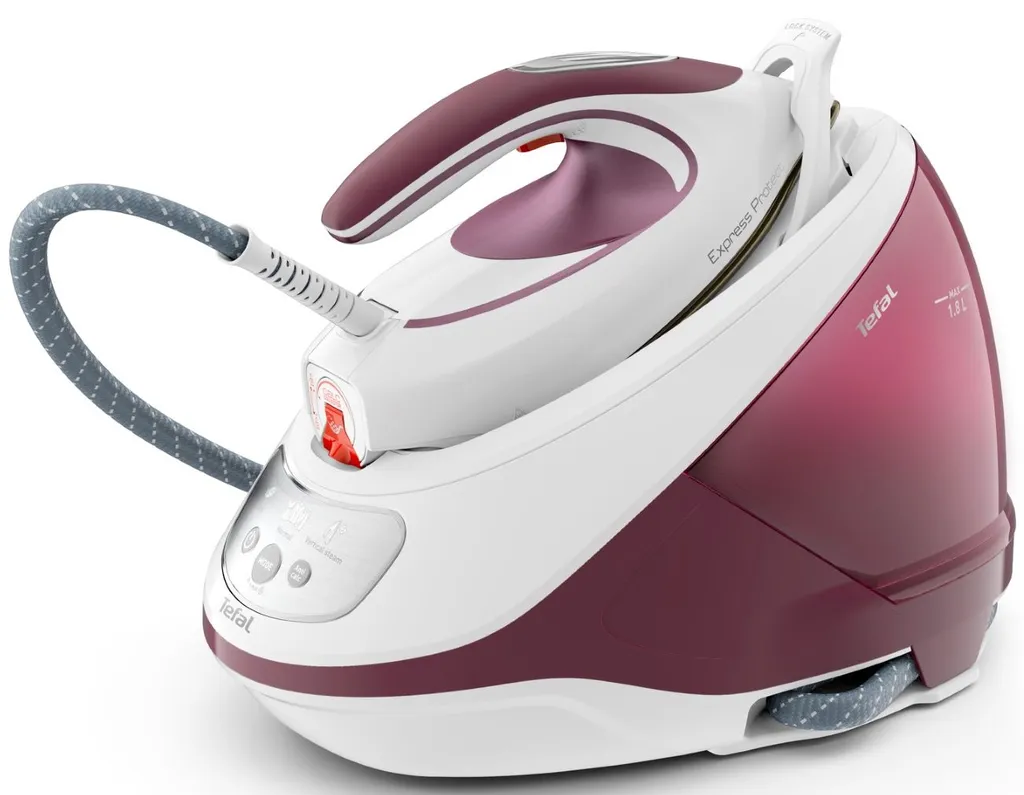 Tefal SV9201E0 Dampfbügelstation Express Protect, 2800W 7,5 Bar, Weiß/Burgunder