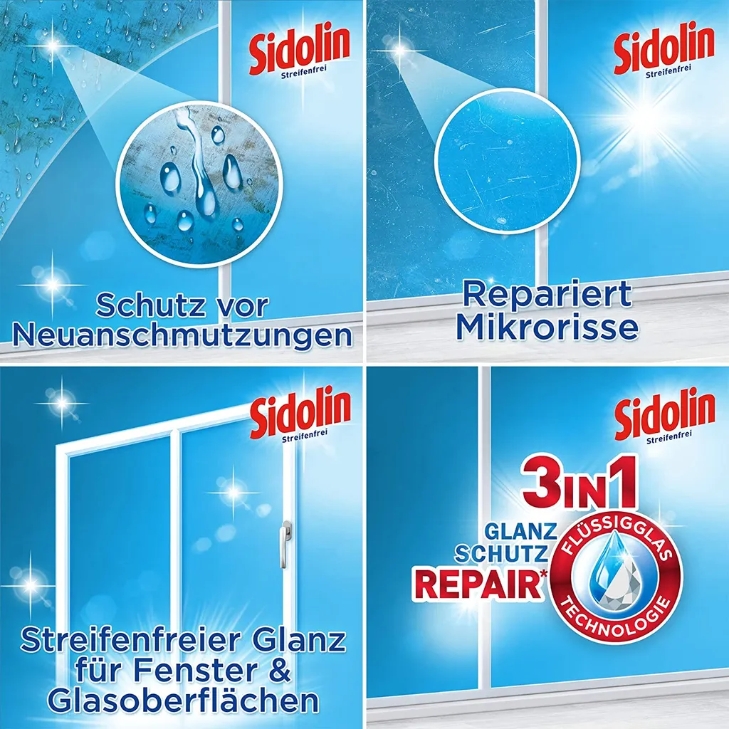 Henkel Sidolin Streifenfrei Zitrus 500ml - Glasreiniger, Fensterreiniger (1er Pack) – Bild 4
