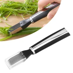 Jefety Manueller Zwiebelschneider Aus Edelstahl Zwiebelschneider Kräuterhacker Zwiebelschneider Gemüseschneider Gemüse Obst