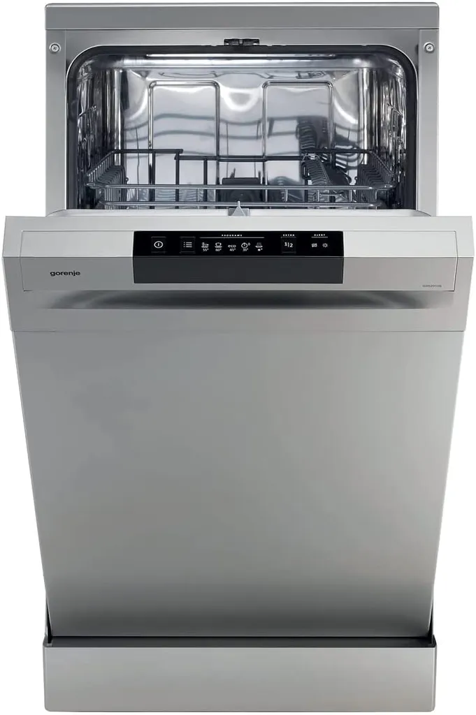 Gorenje GS520E15S Freistehender Geschirrspüler 45 Cm - Edelstahlfront - 4 Programme - 9 Maßgedecke - Edelstahlwanne - Besteckkorb - AquaStop – Bild 5