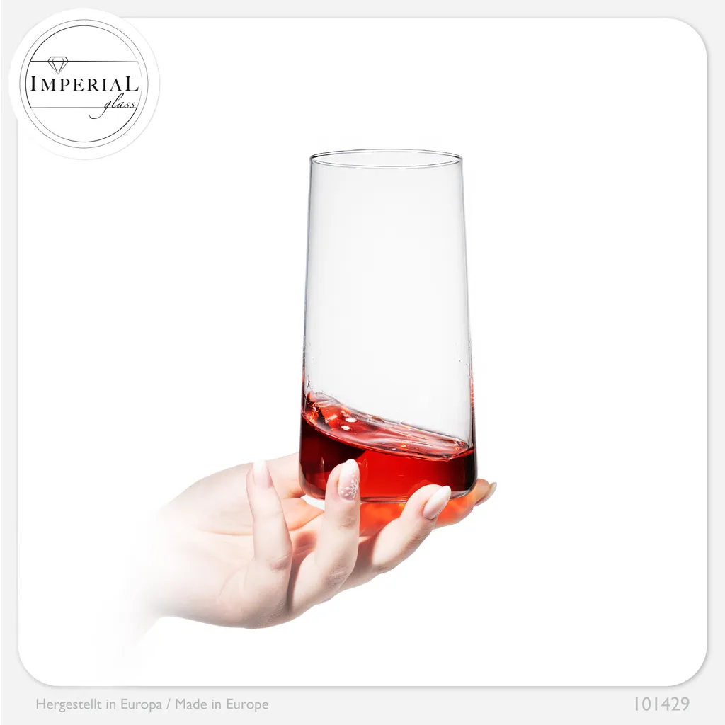 IMPERIAL Glass Trinkgläser Aus Glas 490ml (max. 550ml) Set 6 Teilig Wassergläser Groß – Bild 6