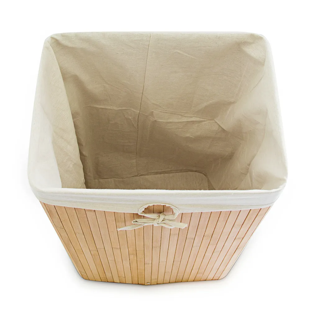 Relaxdays Wäschekorb Bambus Eckig – Bild 5