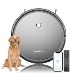 SmartAI G50 WLAN 3-in-1 Saugroboter Mit Wischfunktion Staubsauger Roboter Saug-Wisch-Roboter Wischroboter 2600mAh Alexa Google Home APP