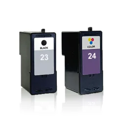 Print-Klex GmbH & Co.KG 2x Kompatible Tintenpatronen Für Lexmark 23 24 X4550BusinessEdition Z1410 Z1420 Z1450 Sparset (Alle Farben) Black + Color 18C1523 + 18C1419 - Office Line Serie